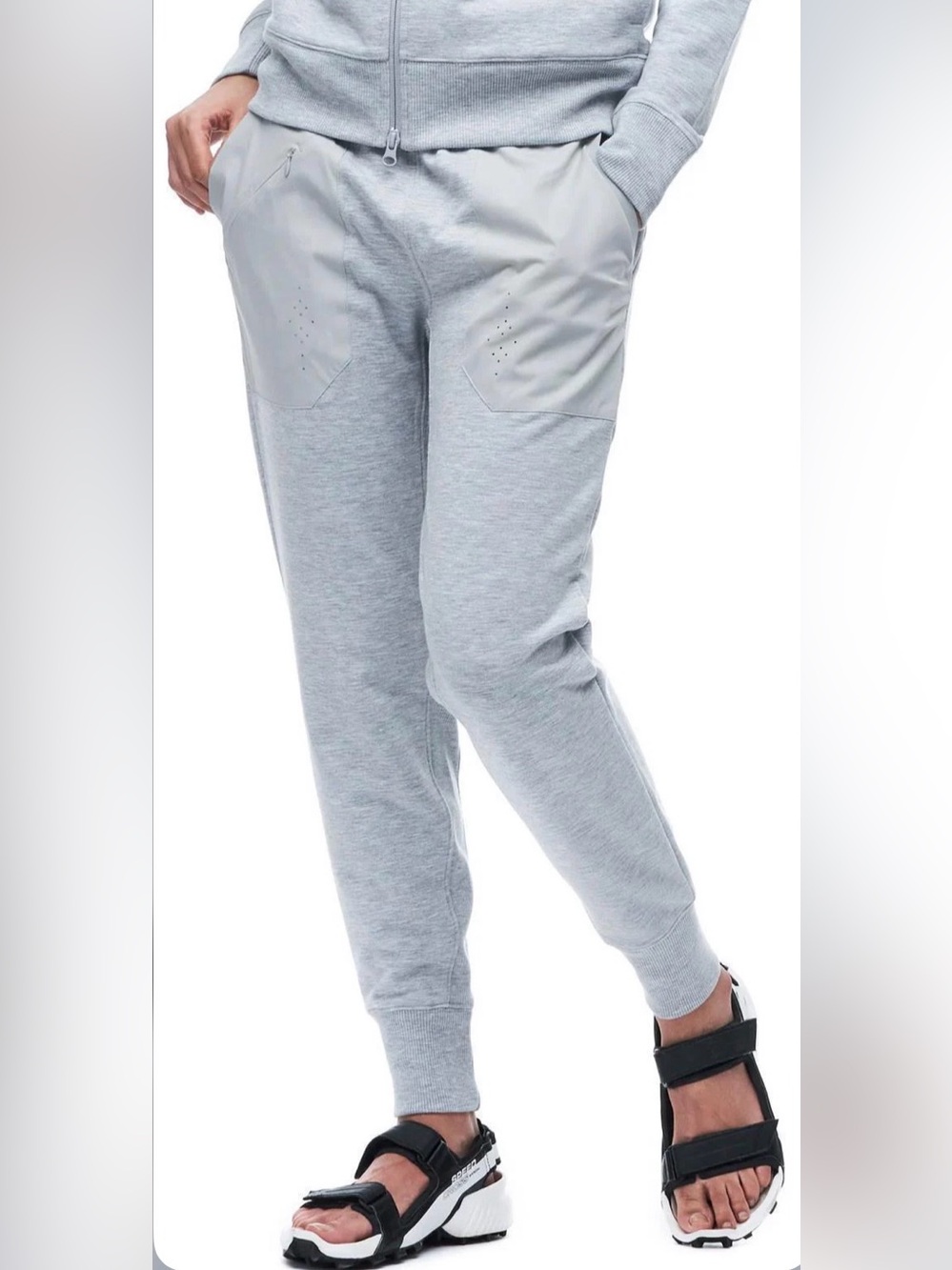 Indyeva Women’s Veino III jogger Pants Medium Gray Travel Hiking Zip Pocket